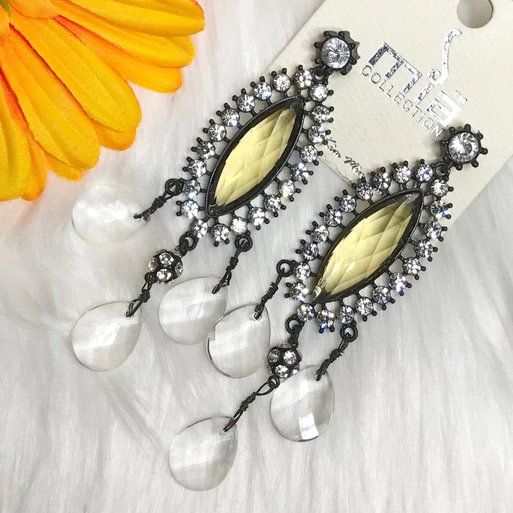 Boho Earrings Faux Crystal Rhinestone Drop Dangle